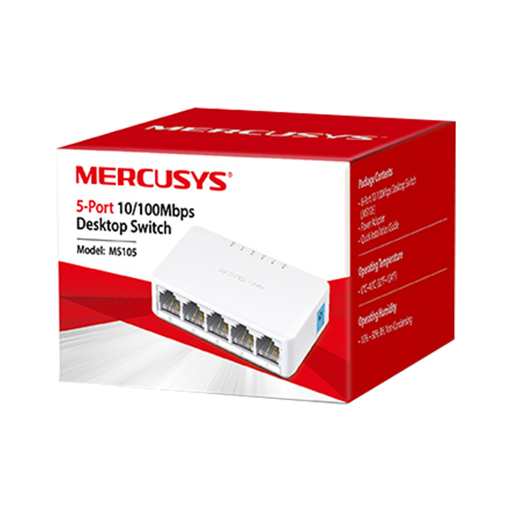 Mercusys MS105 5-Port 10/100Mbps Desktop Switch
