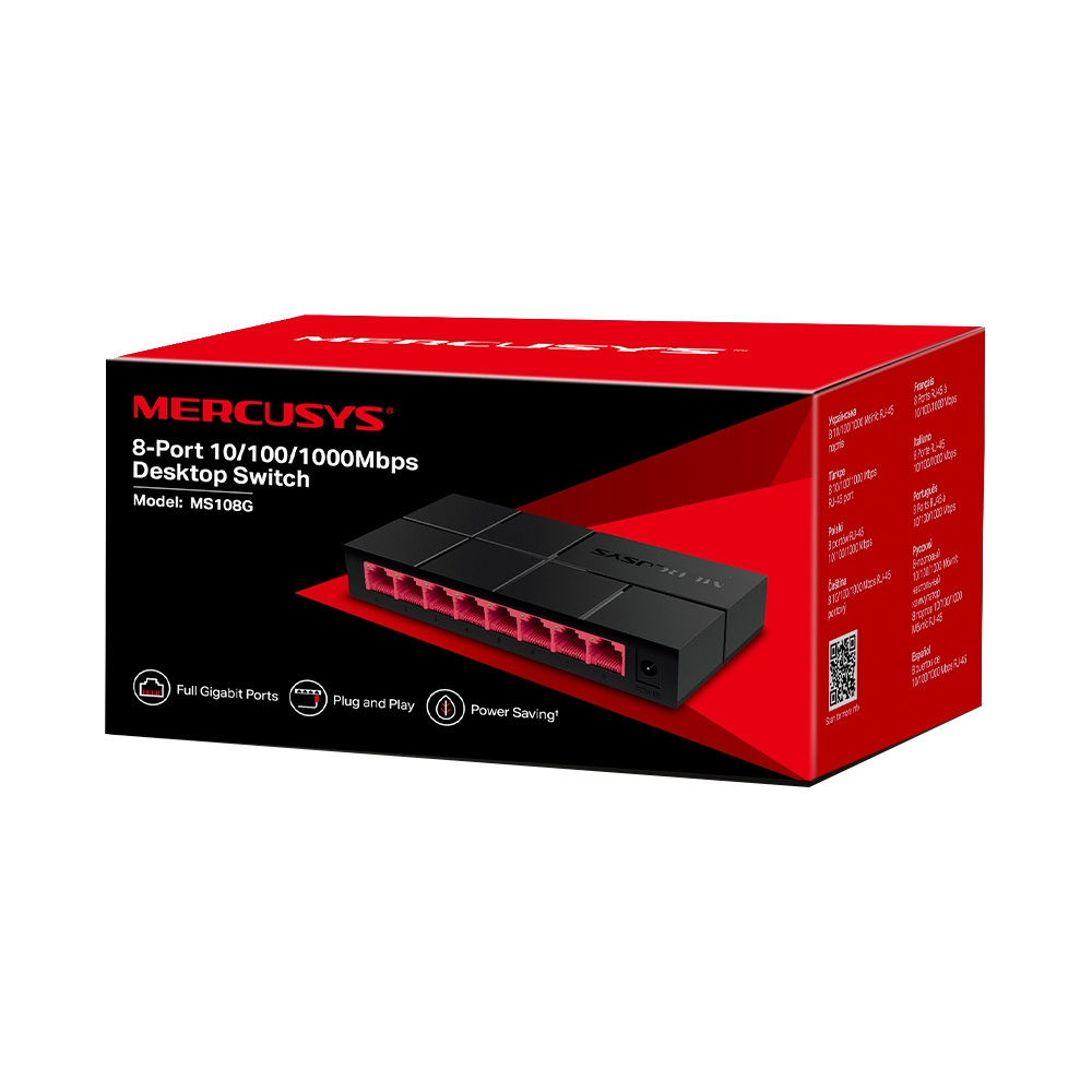 Mercusys MS108G 8-Port 10/100/1000 Gigabit Desktop Switch