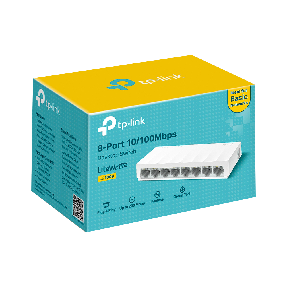 TP-Link LS1008 8-Port 10/100Mbps Desktop Switch