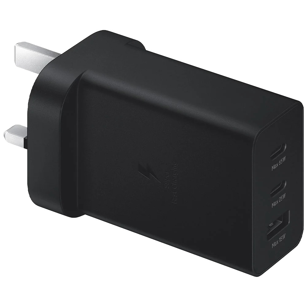 Samsung EP-T6530NBEGGB 65W Adapter Trio (Type-C 2 Ports - USB Port)