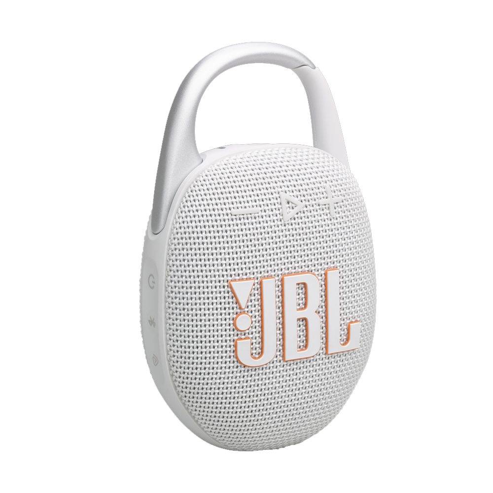 JBL Clip 5 Portable Bluetooth Speaker - White