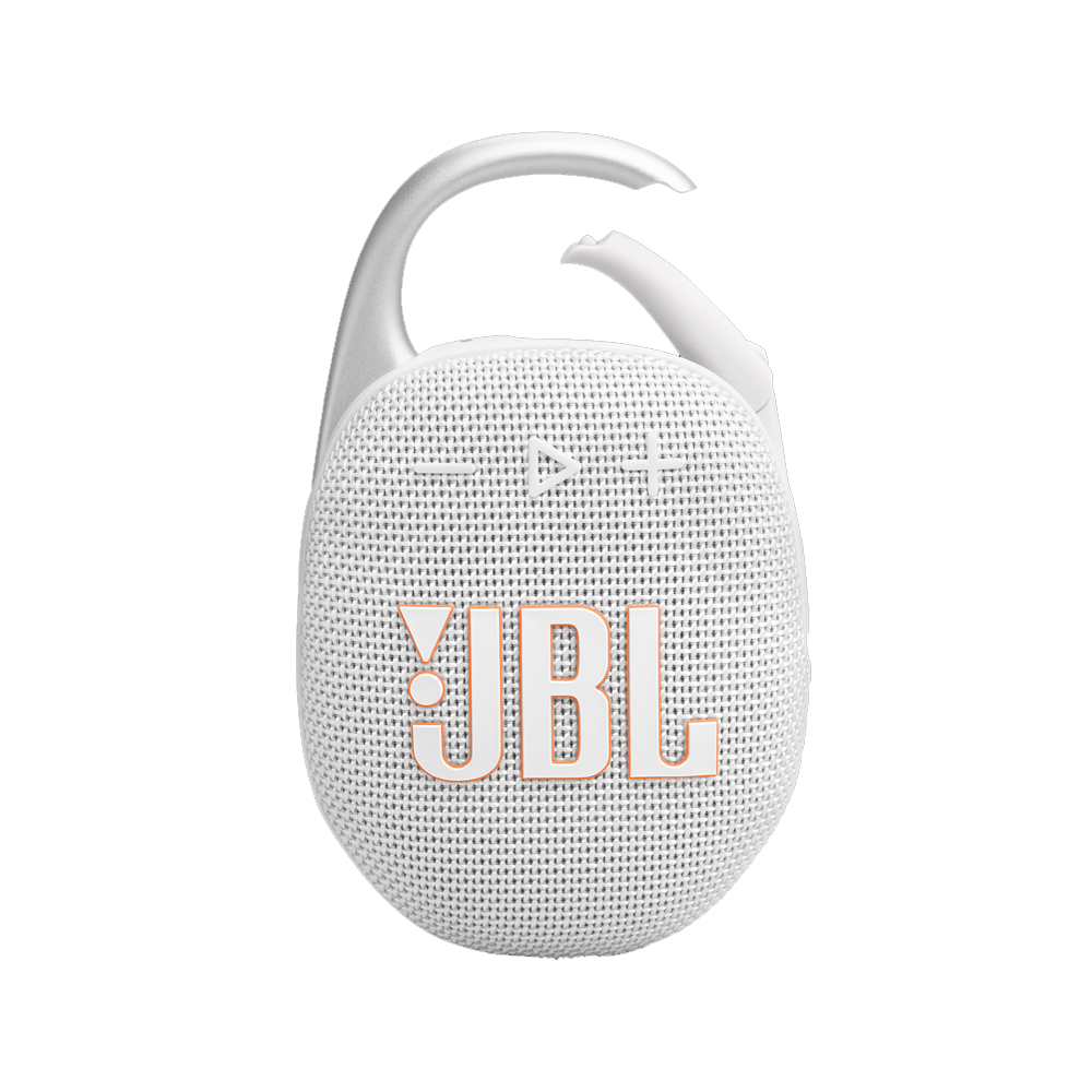 JBL Clip 5 Portable Bluetooth Speaker - White