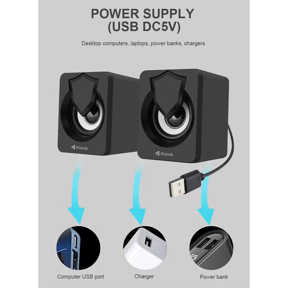 Kisonli A-808 USB Speaker 2.0