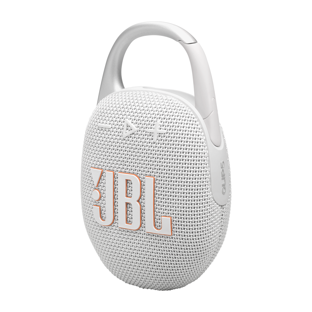 JBL Clip 5 Portable Bluetooth Speaker - White