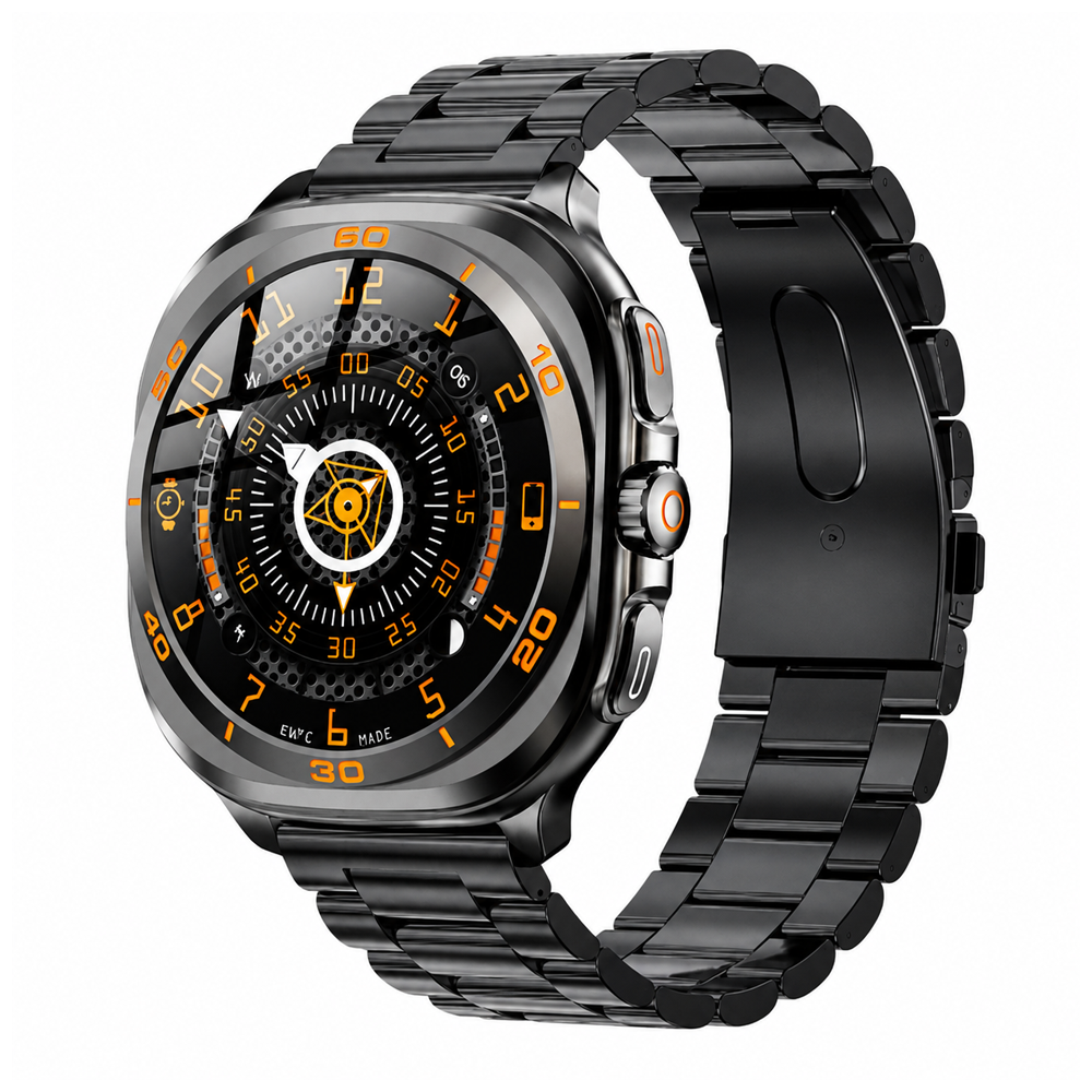 Swiss Military DOM 7 Smart Watch - Metal Strap Black