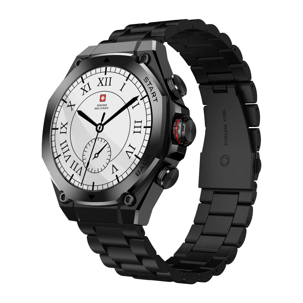 Swiss Military DOM 6 Smart Watch - Black Metal Case With Black Metal Strap