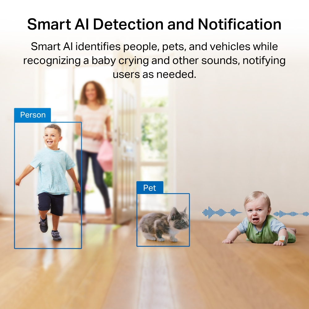 TP-Link Tapo C225 Pan/Tilt 2K/4MP 4.3mm Home Security Wi-Fi Camera