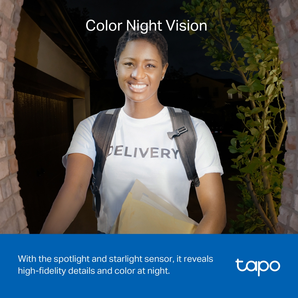 TP-Link Tapo D230S1 Smart Video Doorbell 2K/5MP 2.1mm Camera (Color Night Vision)