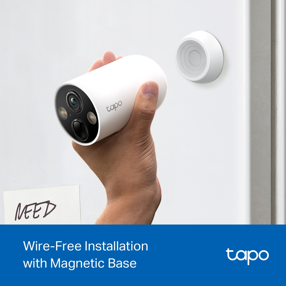 TP-Link Tapo C425 Rechargeable Smart Wire-Free 2K/4MP 2.1mm Outdoor Security Wi-Fi Camera