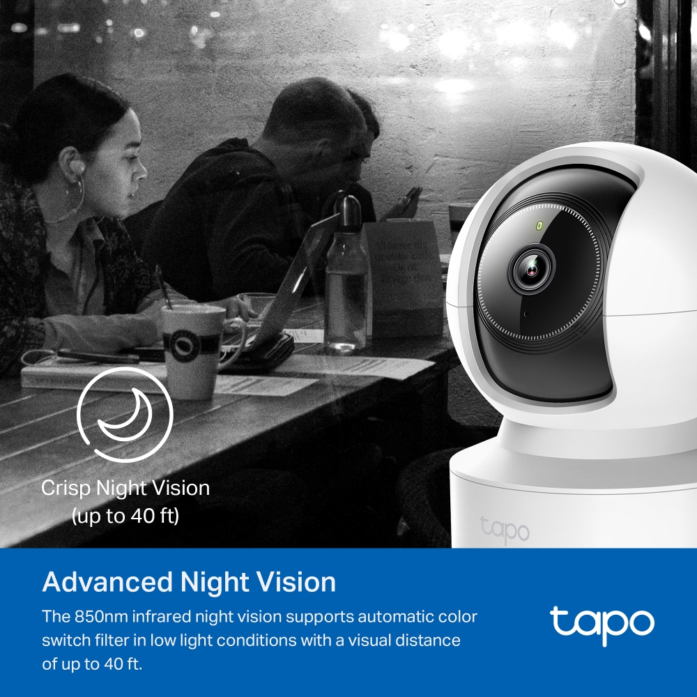 TP-Link Tapo C222 Pan/Tilt AI 2K/4MP 4mm Home Security Wi-Fi Camera