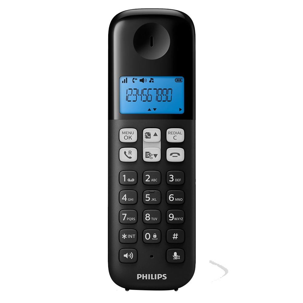 Philips D1611B/63 Cordless Telephone - Black