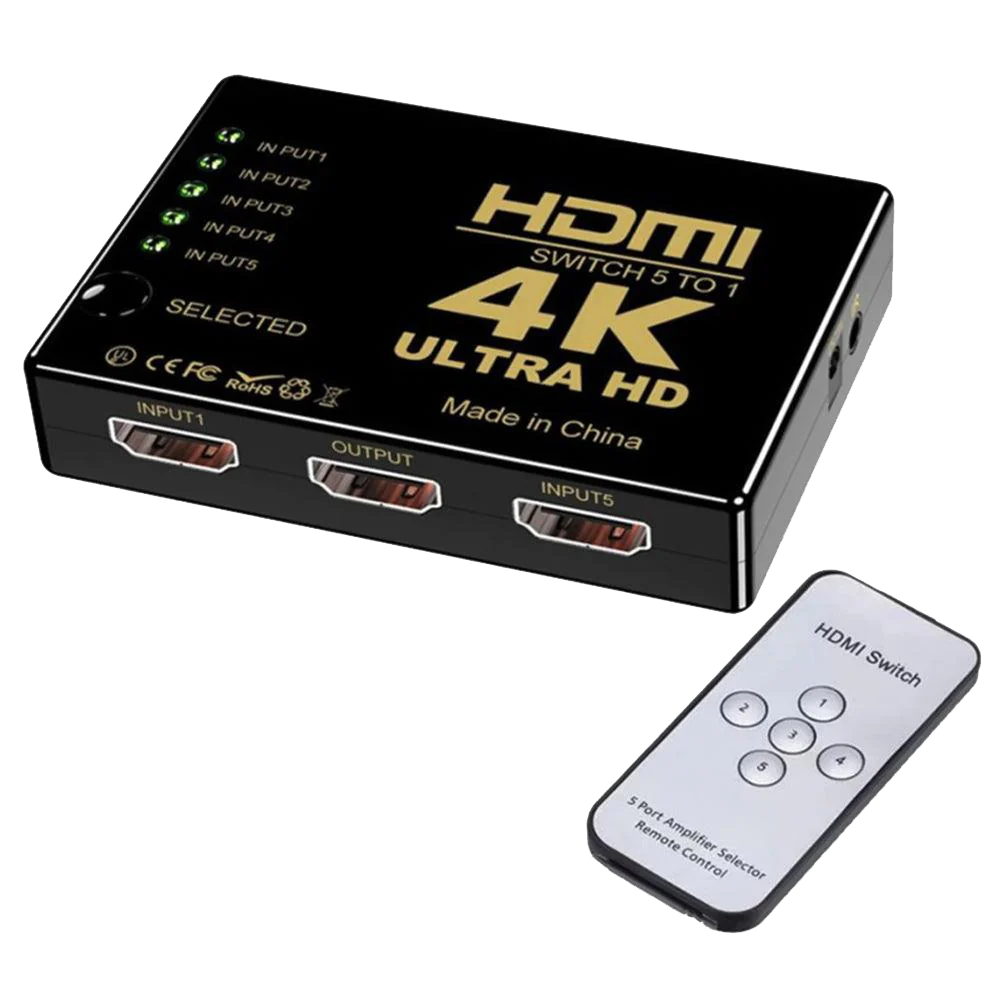 Switch HDMI 5Port P-Tech Uh-501 + Remote