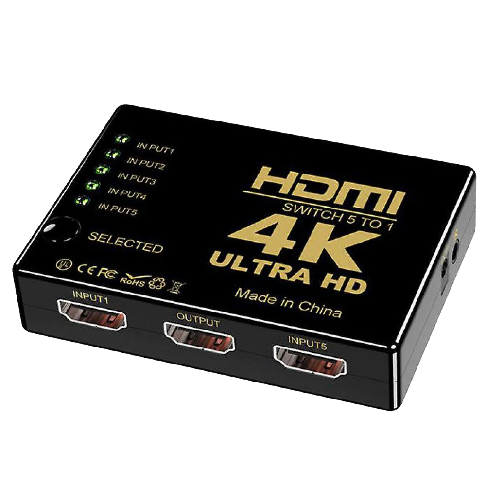 Switch HDMI 5Port P-Tech Uh-501 + Remote
