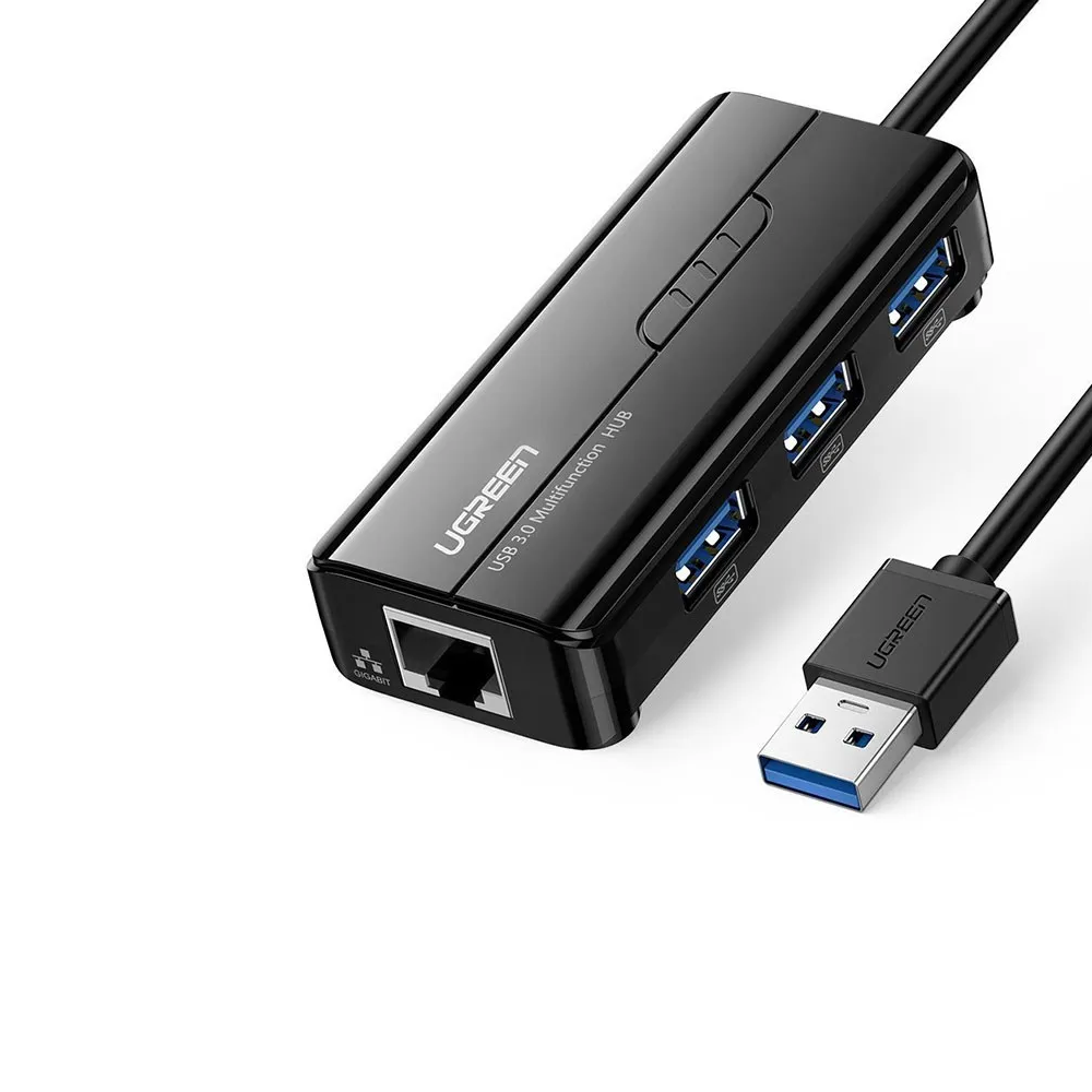 Ugreen 20265 3-Port USB 3.0 HUB With Gigabit Ethernet Adapter