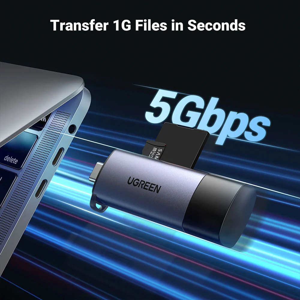 Ugreen 50706 CM185 2-in-1 Type-C + USB 3.0 SD/TF Card Reader