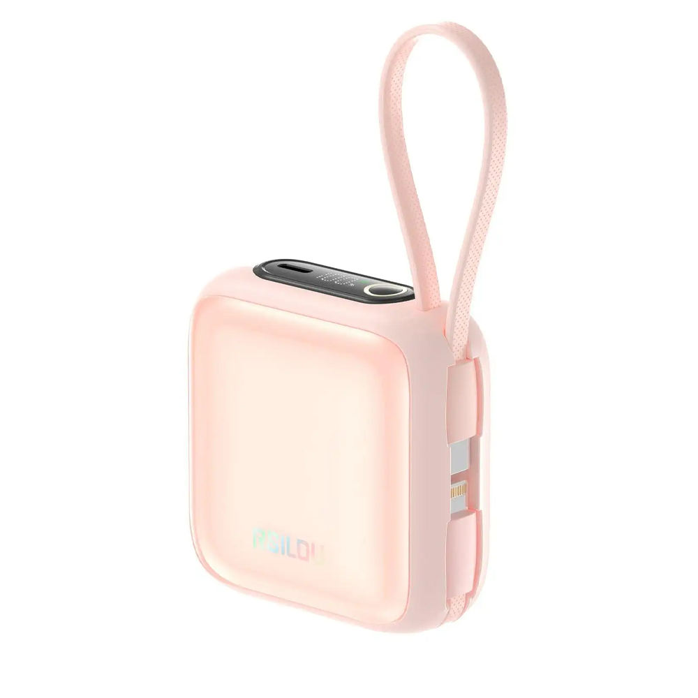 Rsilou Mini R1021-002 22.5W Power Bank 10000mAh - Pink