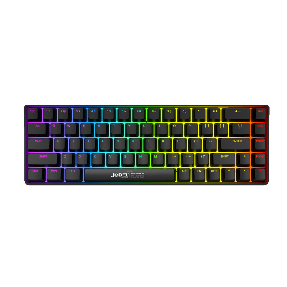 Jedel KL-167 Yellow Switch Wired Mechanical Gaming Keyboard