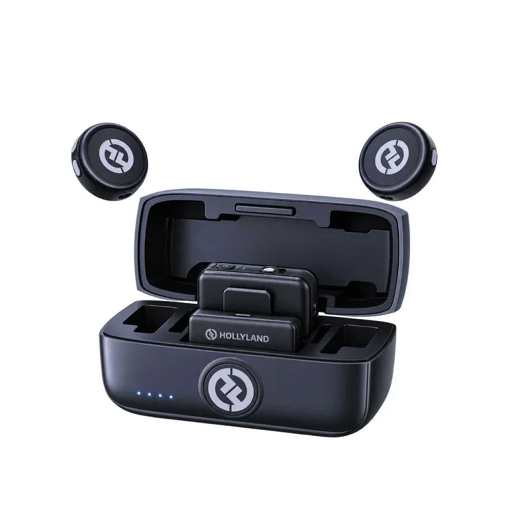Hollyland Lark M3 Combo 2TX&2rRX (Camera RX - Type-C) Dual Channel Wireless Lavalier Microphone - Space Gray