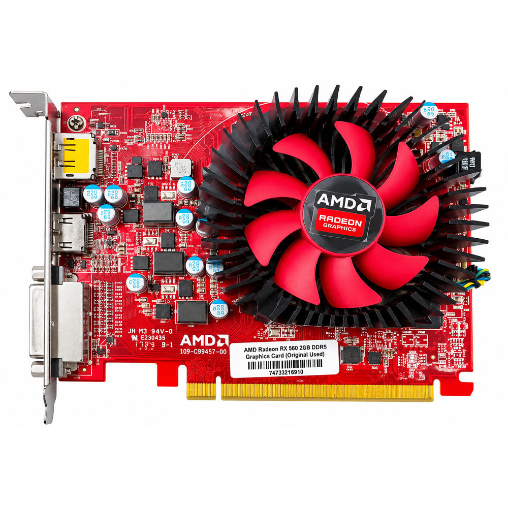 AMD Radeon RX 560 2GB DDR5 Graphics Card (Original Used)