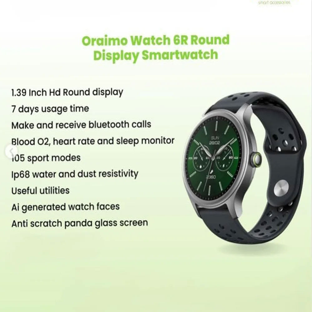Oraimo Watch 6R OSW-823 Smart Watch - Chrome