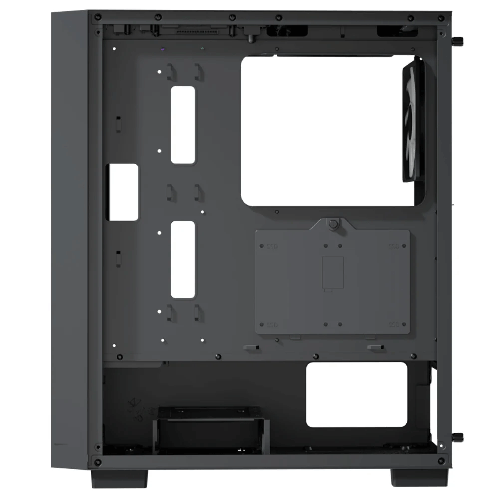 AeroCool B509A Flow ARGB Gaming Mid Tower Case + Lux 80 Plus Bronze 650W Power Supply - Black