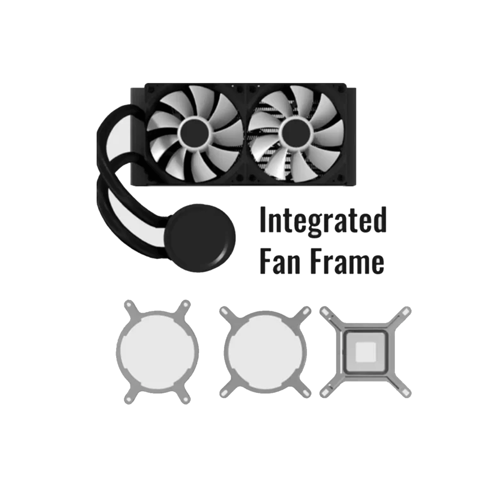 AeroCool Abyss L240R Digi ARGB Liquid Cooler - Black
