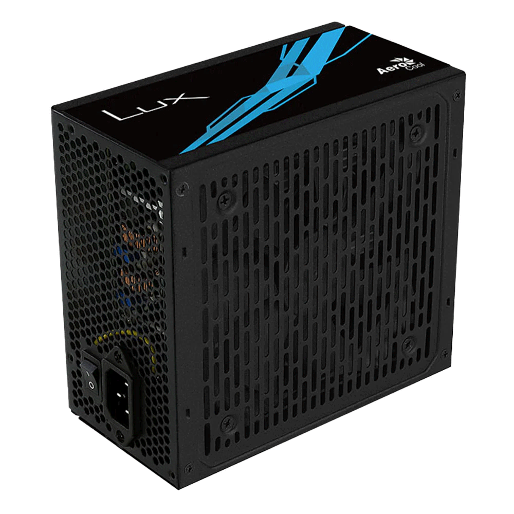 AeroCool B509A Flow ARGB Gaming Mid Tower Case + Lux 80 Plus Bronze 650W Power Supply - Black