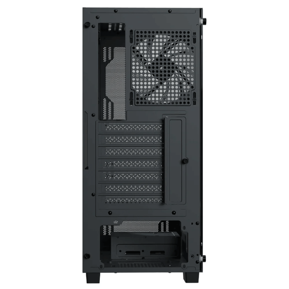 AeroCool B509A Flow ARGB Gaming Mid Tower Case + Lux 80 Plus Bronze 650W Power Supply - Black