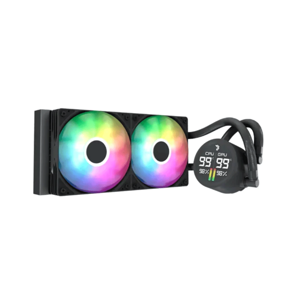 AeroCool Abyss L240R Digi ARGB Liquid Cooler - Black