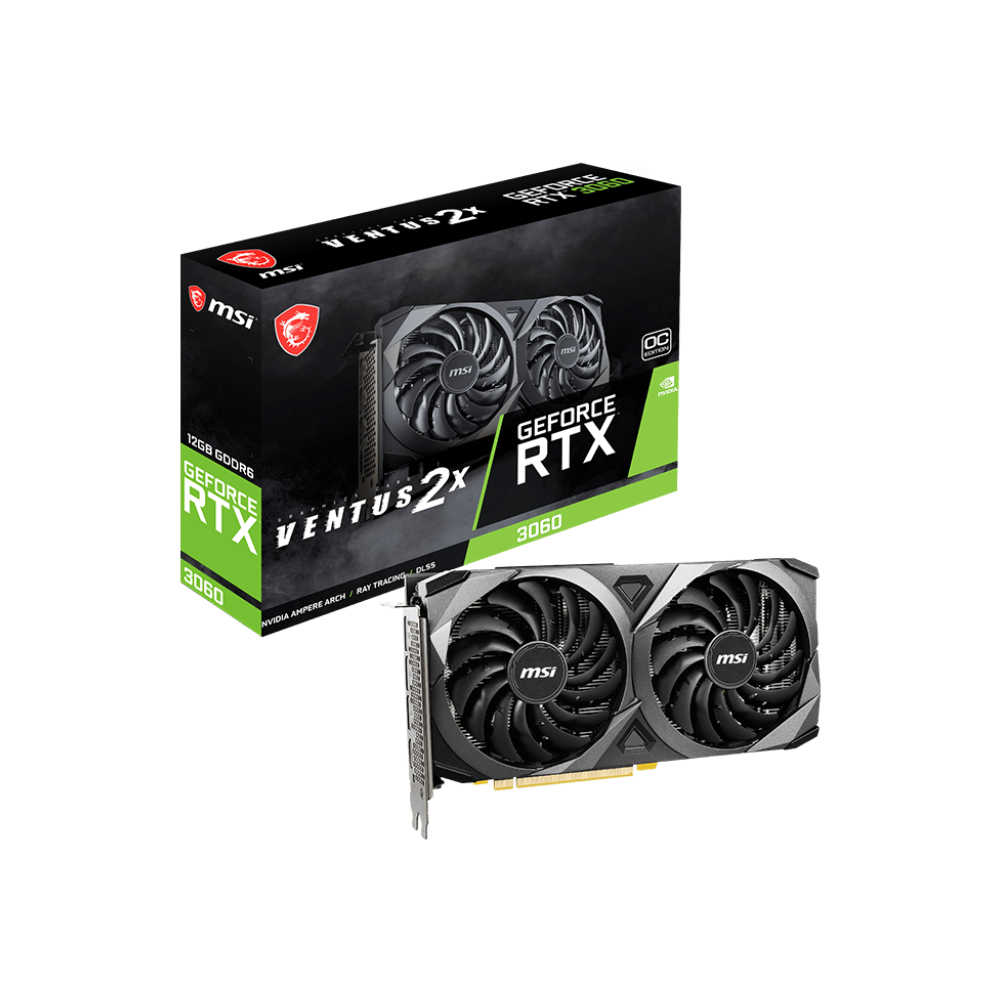 MSI GeForce RTX 3060 Ventus 2X OC 12GB DDR6 Graphics Card