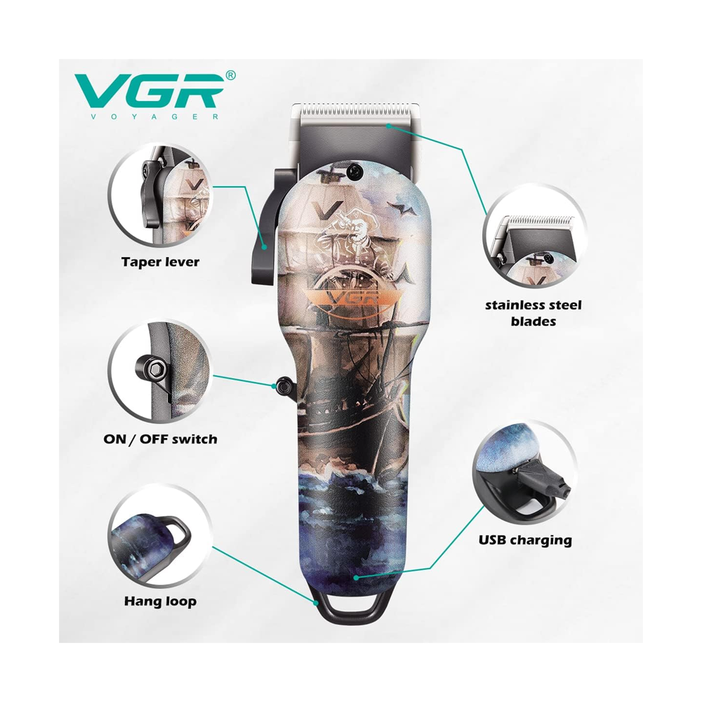 VGR V-690 Professional Hair Clipper - Blue