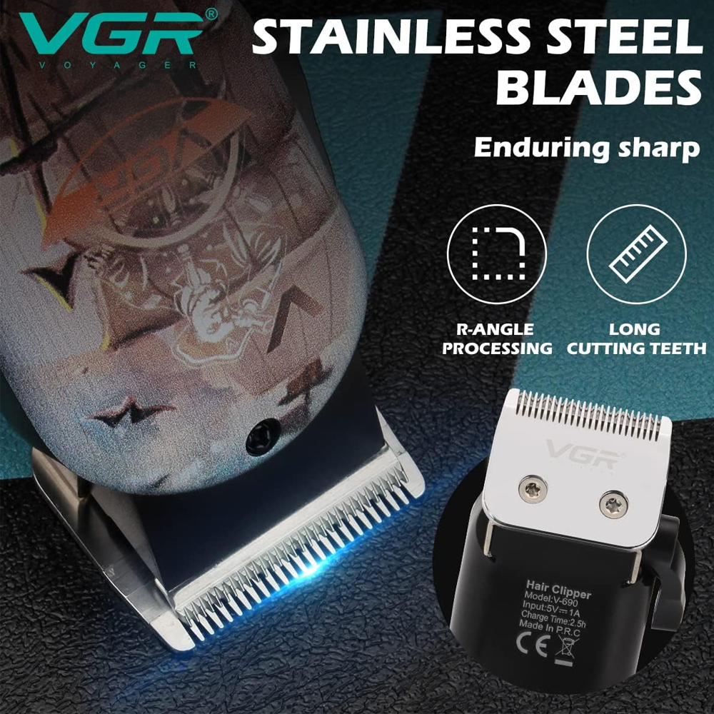 VGR V-690 Professional Hair Clipper - Blue