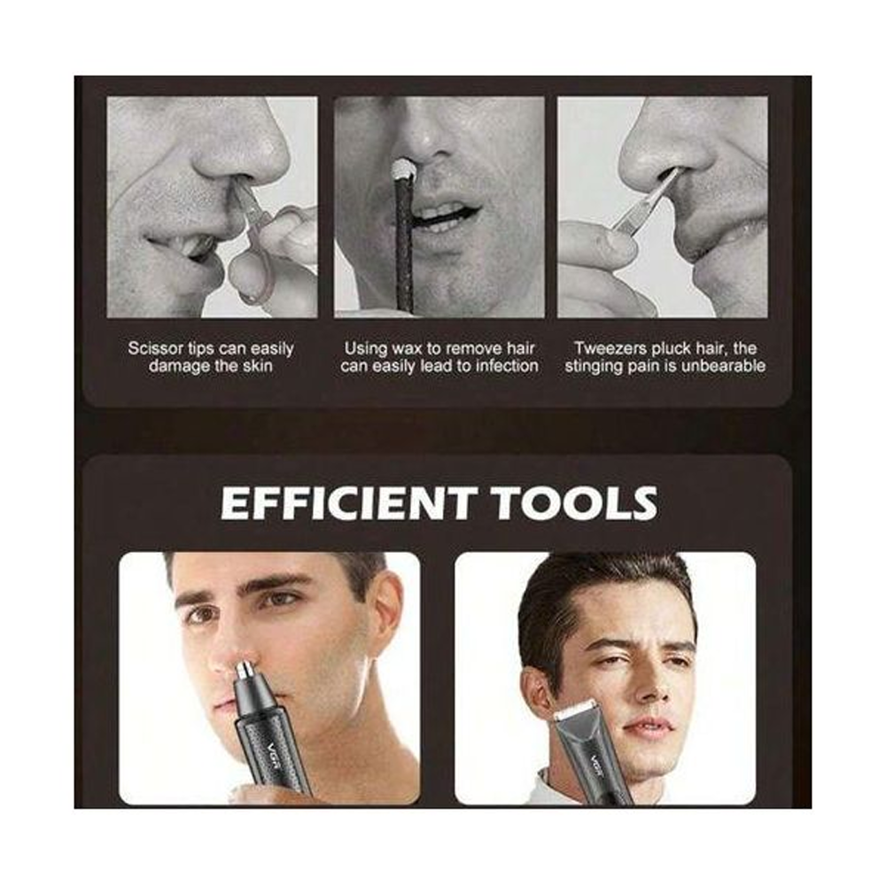VGR V-934 Professional Nose and Body Trimmer - Black