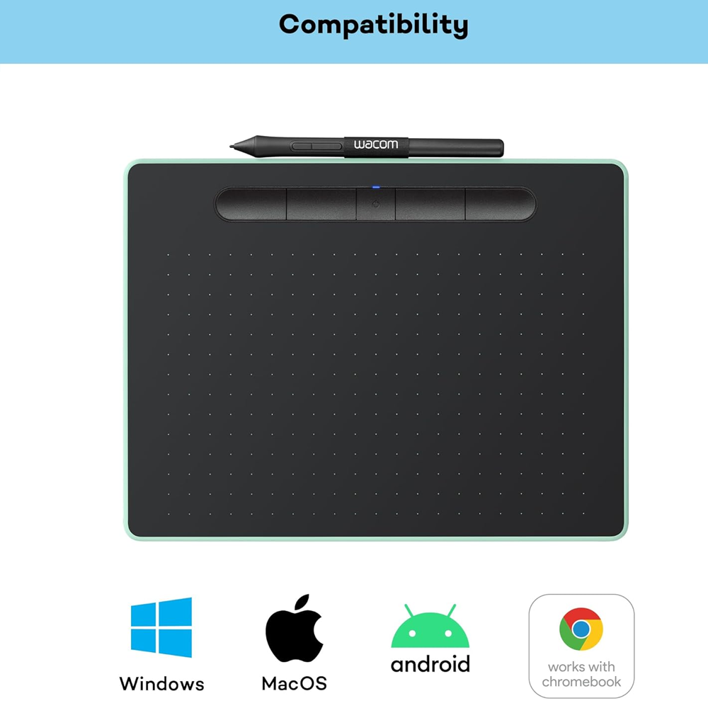 Wacom Intuos CTL-6100WLE-N Medium Graphic Tablet Bluetooth - Pistachio