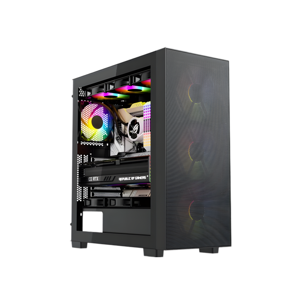 Xander Hulk RGB Mid Tower Case + 80 Plus 600W Power Supply