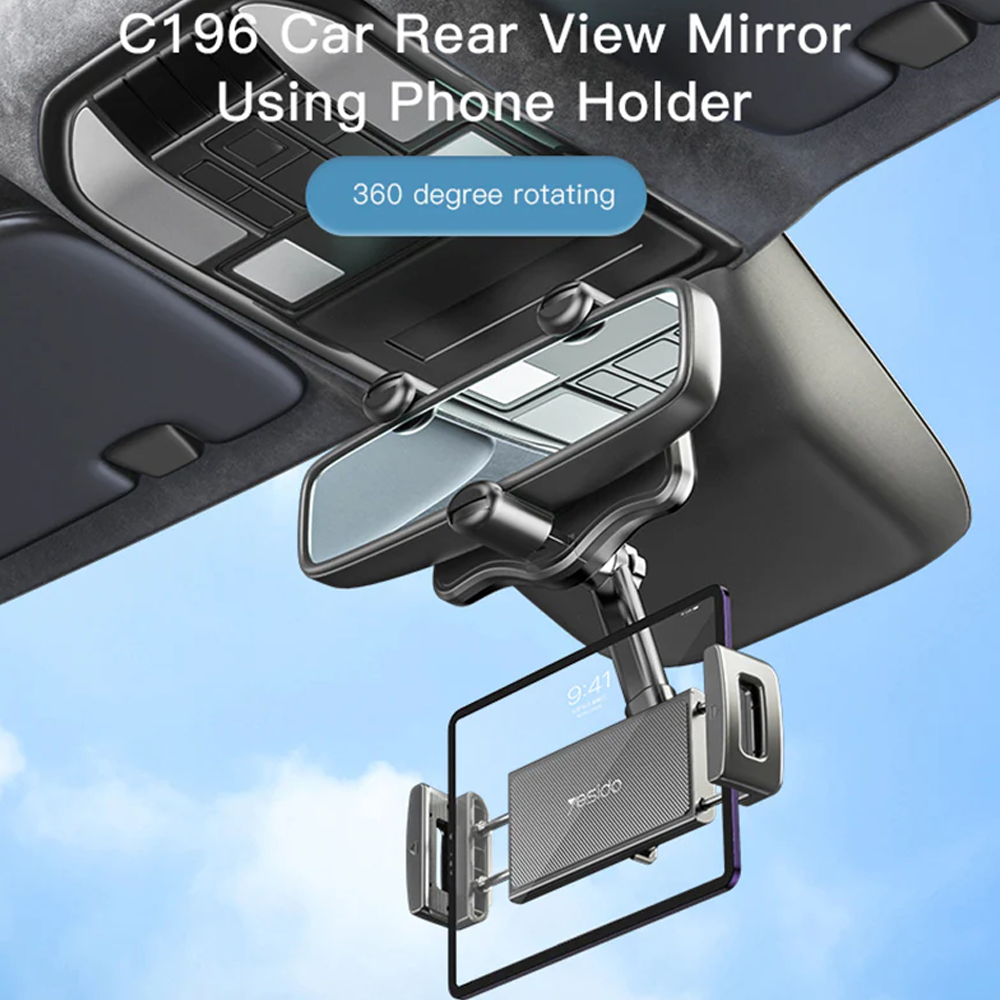 Yesido C196 Rearview Mirror Car Mobile Holder