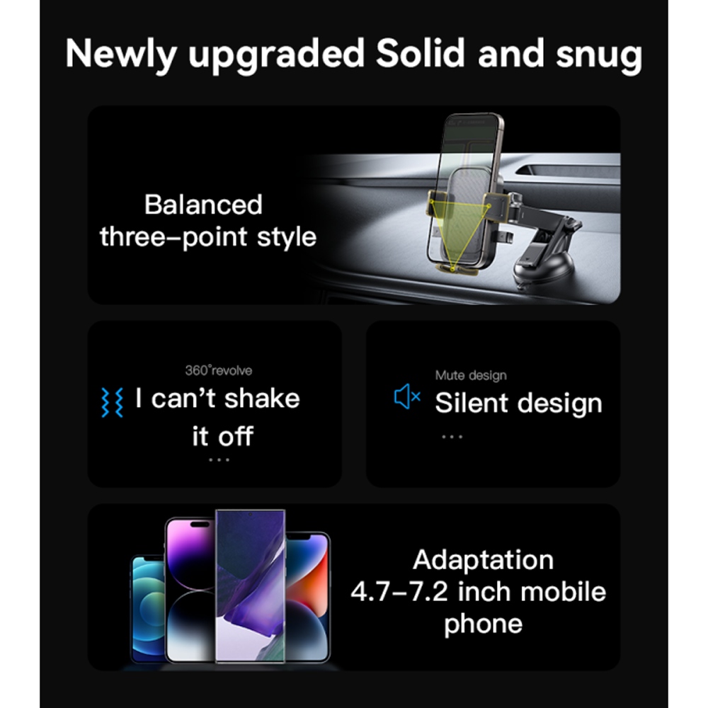 Yesido C267 Suction and Windshield Car Mobile Holder