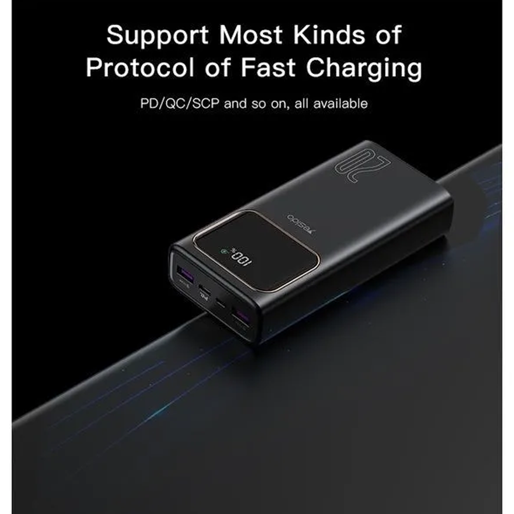 Yesido YP30 Power Bank 20000mAh 22.5W - Black