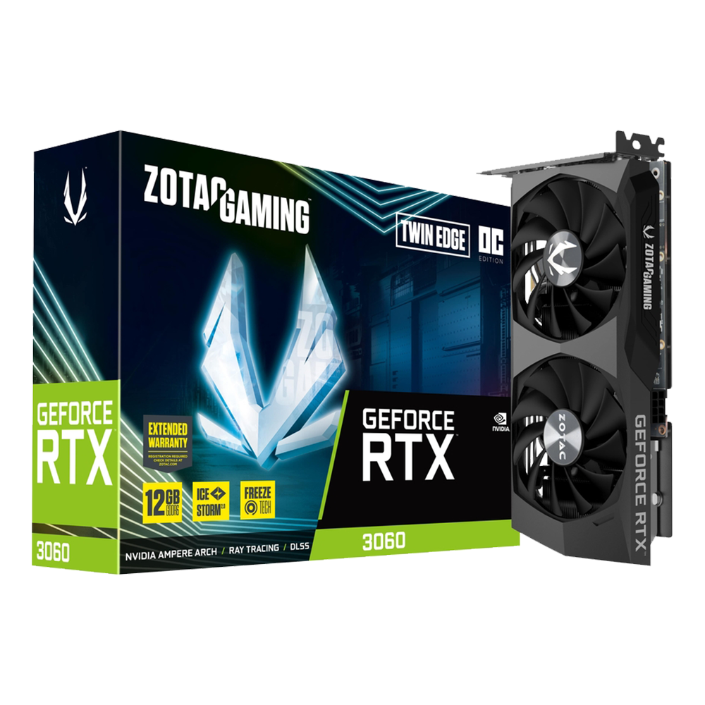 Zotac Gaming GeForce RTX 3060 Twin Edge 12G GDDR6 Graphics Card