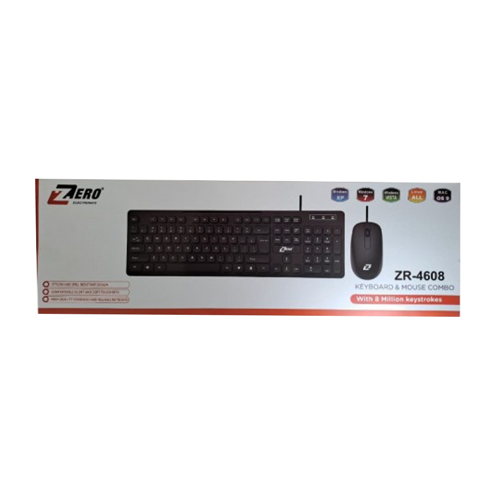 Keyboard + Mouse Wired Zero ZR-4608