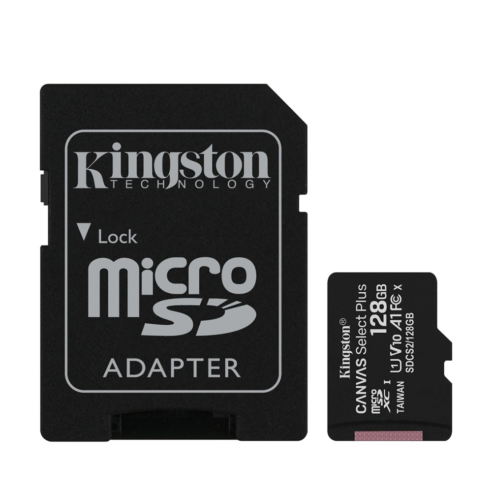 Kingston Canvas 128GB Class 10 microSD Memory Card