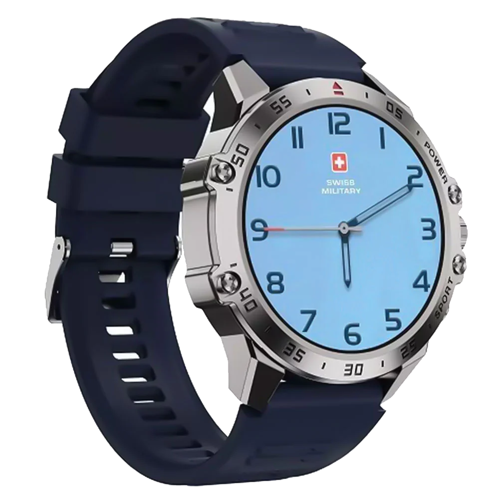 Swiss Military DOM 5 Smart Watch - Silicone Strap Blue