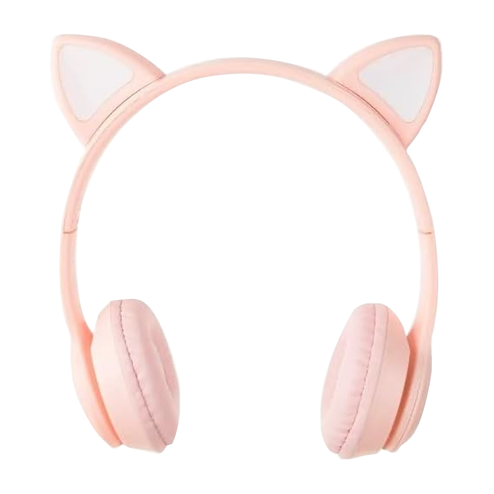Headphone Bluetooth Cat Ear P47M - Pink
