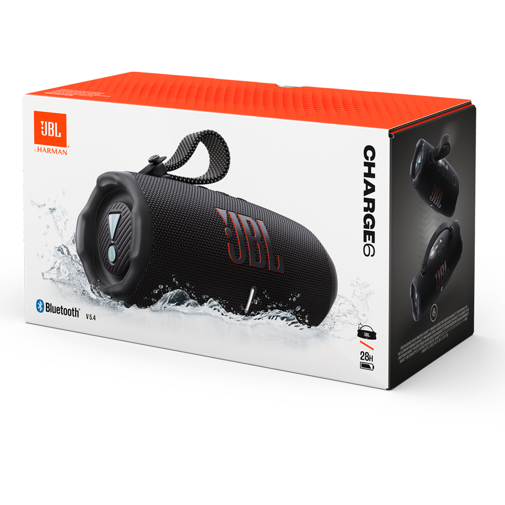 JBL Charge 6 Portable Bluetooth Speaker With Powerbank - Black