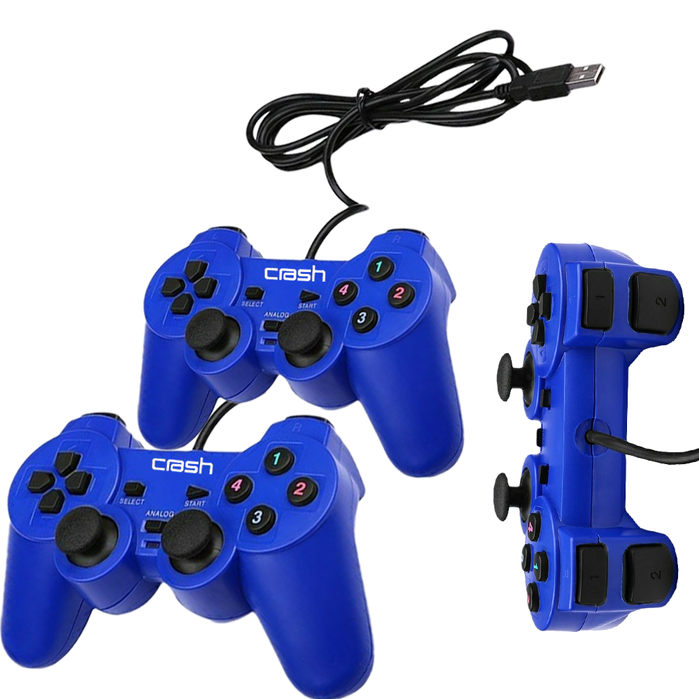 Crash X2 Wired Double Analog Gamepad