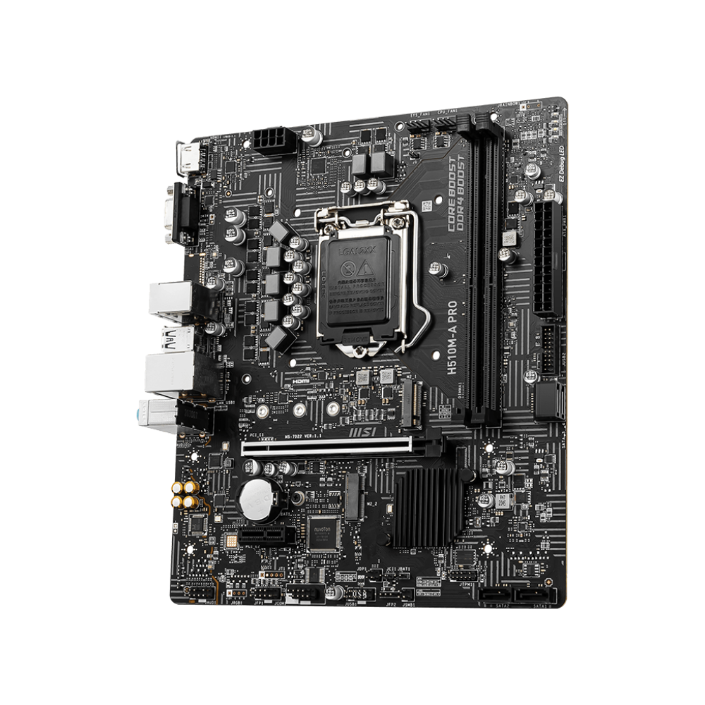 MSI H510M-A PRO Intel Motherboard + Intel Core i5-11400F Processor LGA 1200