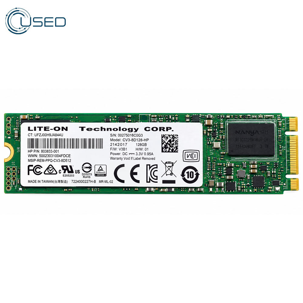 Lite-On 128GB SATA M.2 SSD 2280 (Original Used)