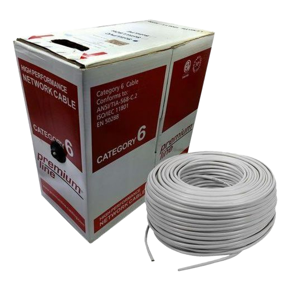 Premium Line 23AWG CAT6 UTP Network Cable 305m - Gray