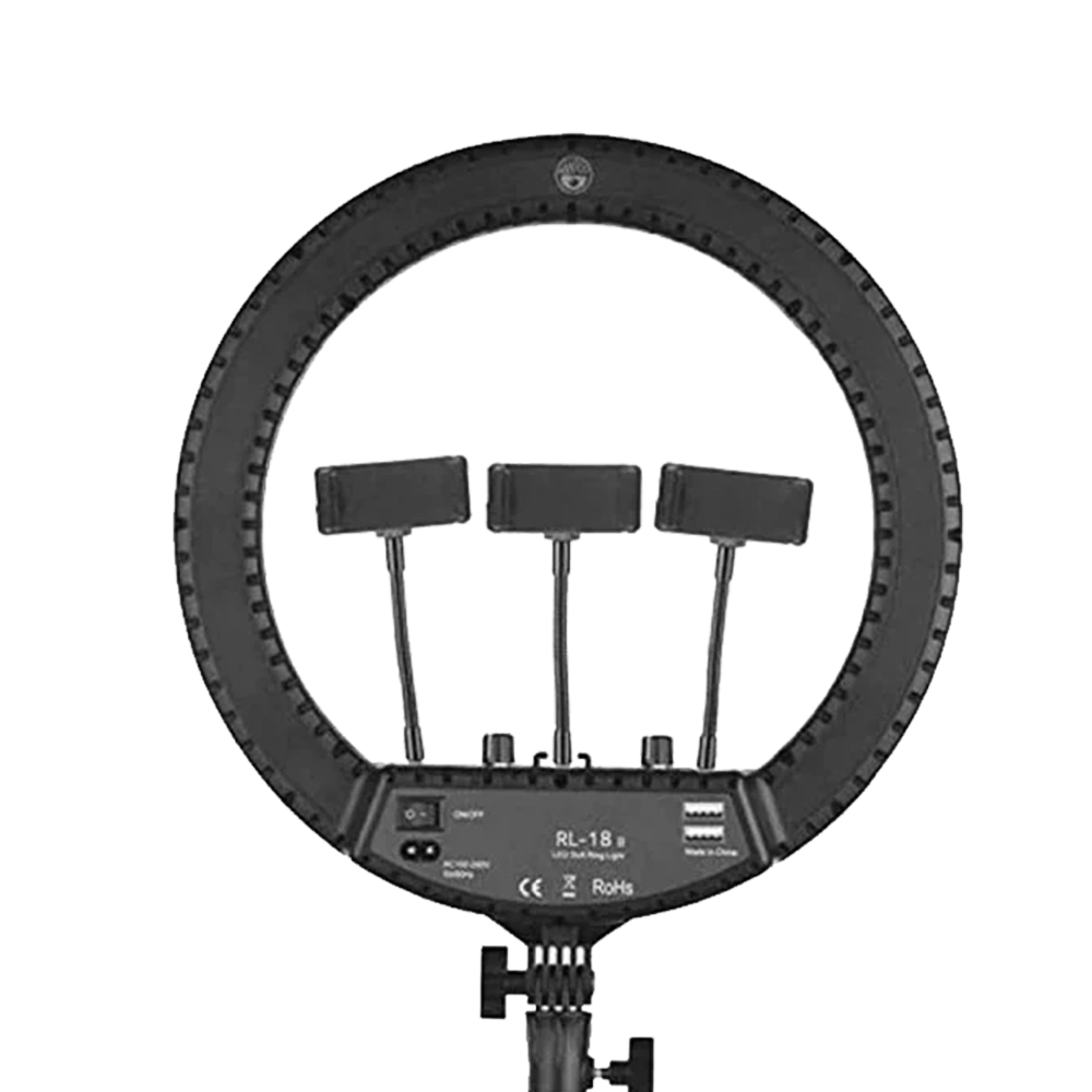RL-18 18-Inch LED Ring Light With Remote Control & Phone Holder