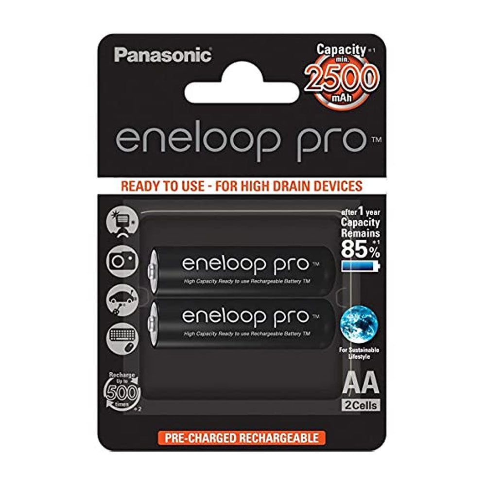 Panasonic Eneloop Pro AA 2500mAh Rechargeable Battery (2 PCS)